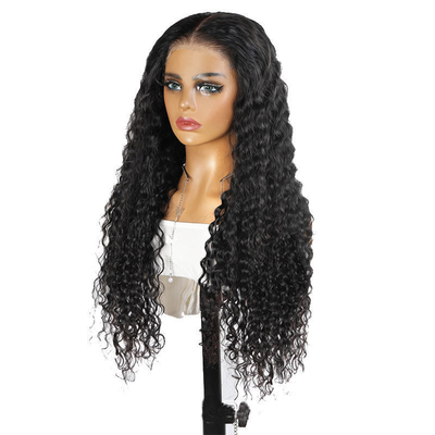 Cheveux humains 100% Full HD dentelle bob perruques vague d'eau pour les cheveux brésiliens en brun foncé