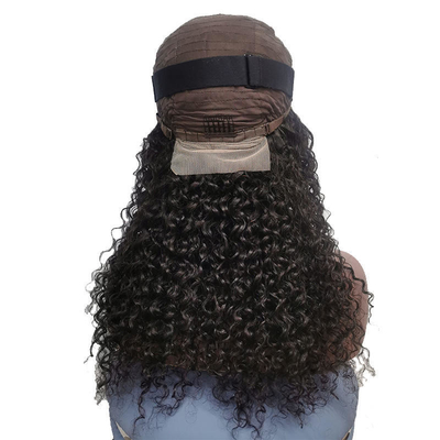 Cheveux humains 100% Full HD dentelle bob perruques vague d'eau pour les cheveux brésiliens en brun foncé