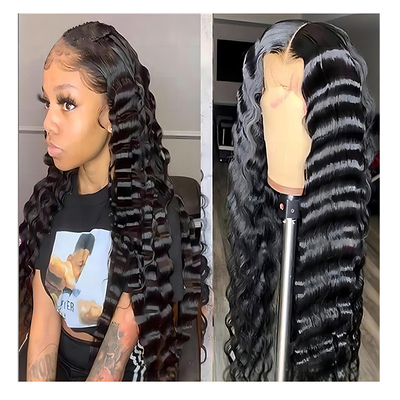 360 Full 13x6 Hd dentelle avant cheveux vierges perruques 100% cheveux humains naturels bruts avec frontale