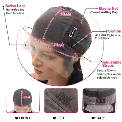 360 Full 13x6 Hd dentelle avant cheveux vierges perruques 100% cheveux humains naturels bruts avec frontale