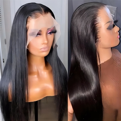 Full HD dentelle avant cheveux humains avant perruques pré-pluqué avec le matériau de base de dentelle suisse