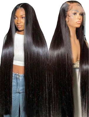 Taille moyenne dentelle avant originale brésilienne naturelle perruque de cheveux humains pour les femmes noires