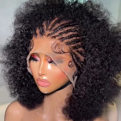 Vêtements de coiffure humaine en dentelle avec couleur personnalisable