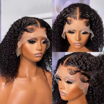 Vêtements de coiffure humaine en dentelle avec couleur personnalisable